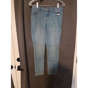 Old‎ Navy Super Skinny Light Wash Jeans, Women's Size 6, Mid Rise Stretch Denim